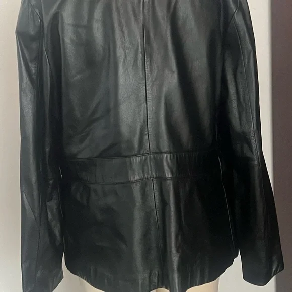 CHARLIE B Black Leather Jacket - Picture 3 of 3